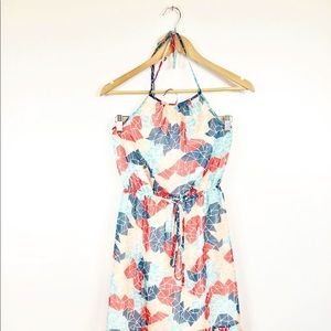 BCBGeneration geometric print maxi halter dress